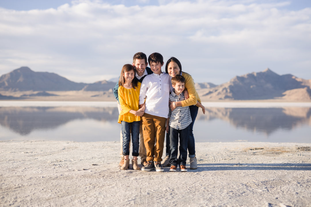 Aaron Lisa Salt Lake City Bonneville Salt Flats Family Portrait After