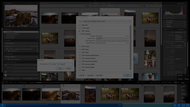 How to create a standard import metadata preset feature image