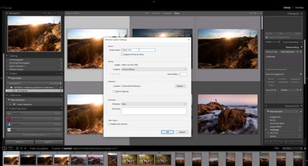 presets for tethered shooting capture one