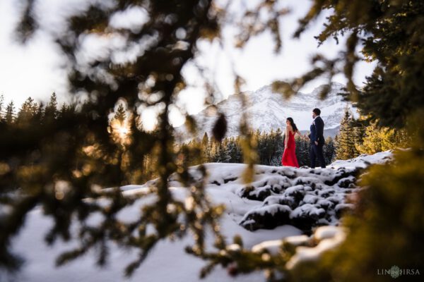 modern presets banner banff winter couple